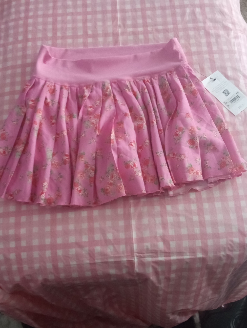 Pink Floral Pleated Skort NWT